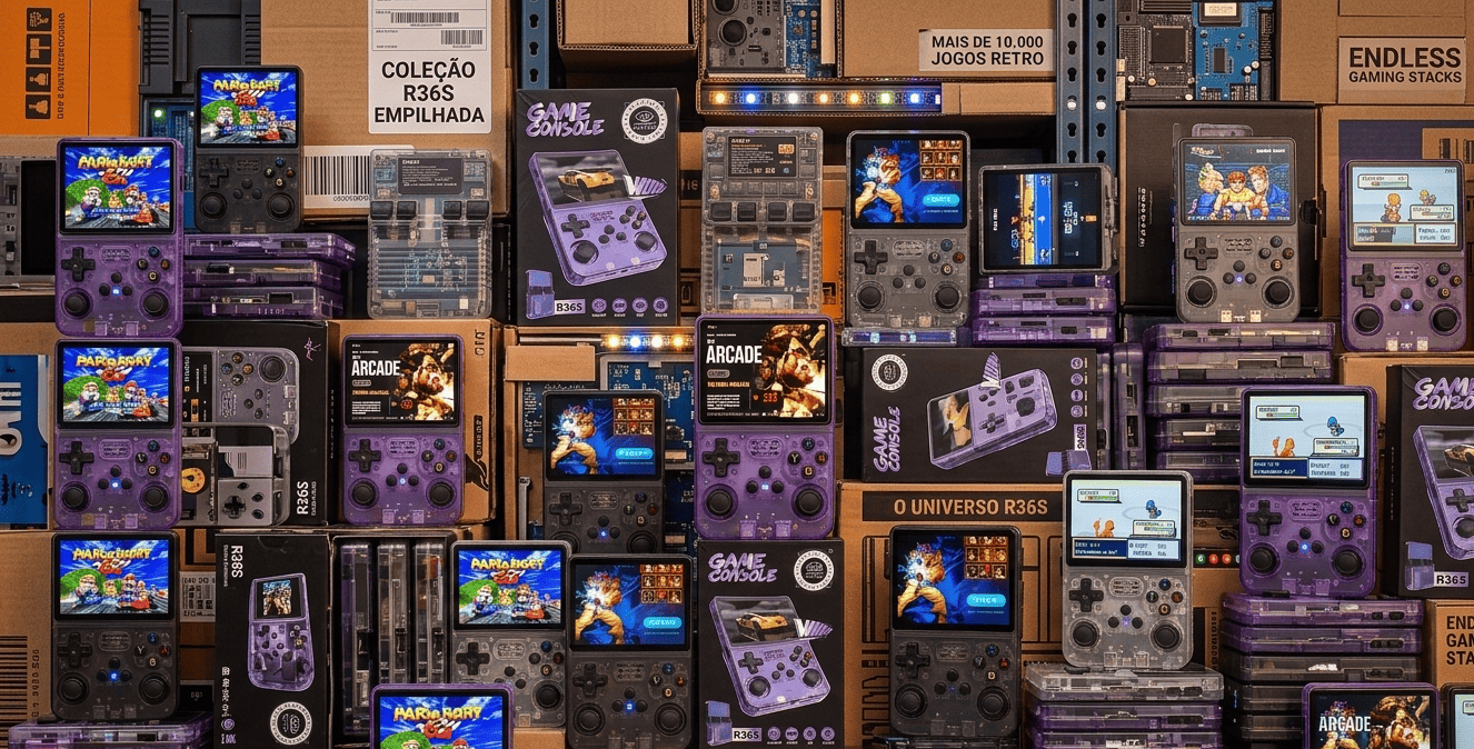 R36S: o guia definitivo do console retrô que virou febre (specs, notas, WiFi, cartão de memória e tudo mais)